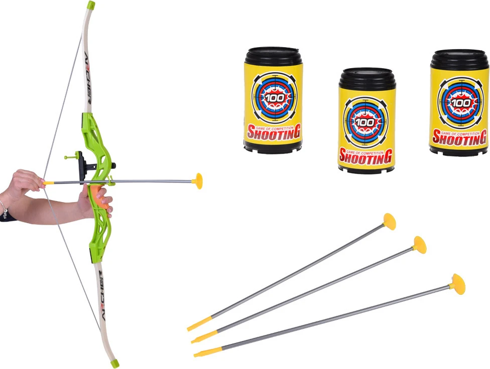 Jokomisiada Bow, Arrows and Shield - Large Archer Set - 2 Play Options SP0868