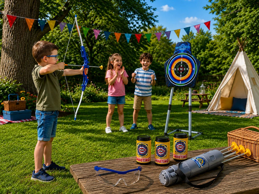 Jokomisiada Bow, Arrows and Shield - Large Archer Set - 2 Play Options SP0868