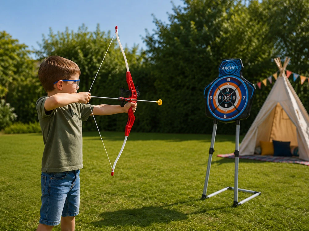Jokomisiada Bow, Arrows and Shield - Large Archer Set - 2 Play Options SP0868