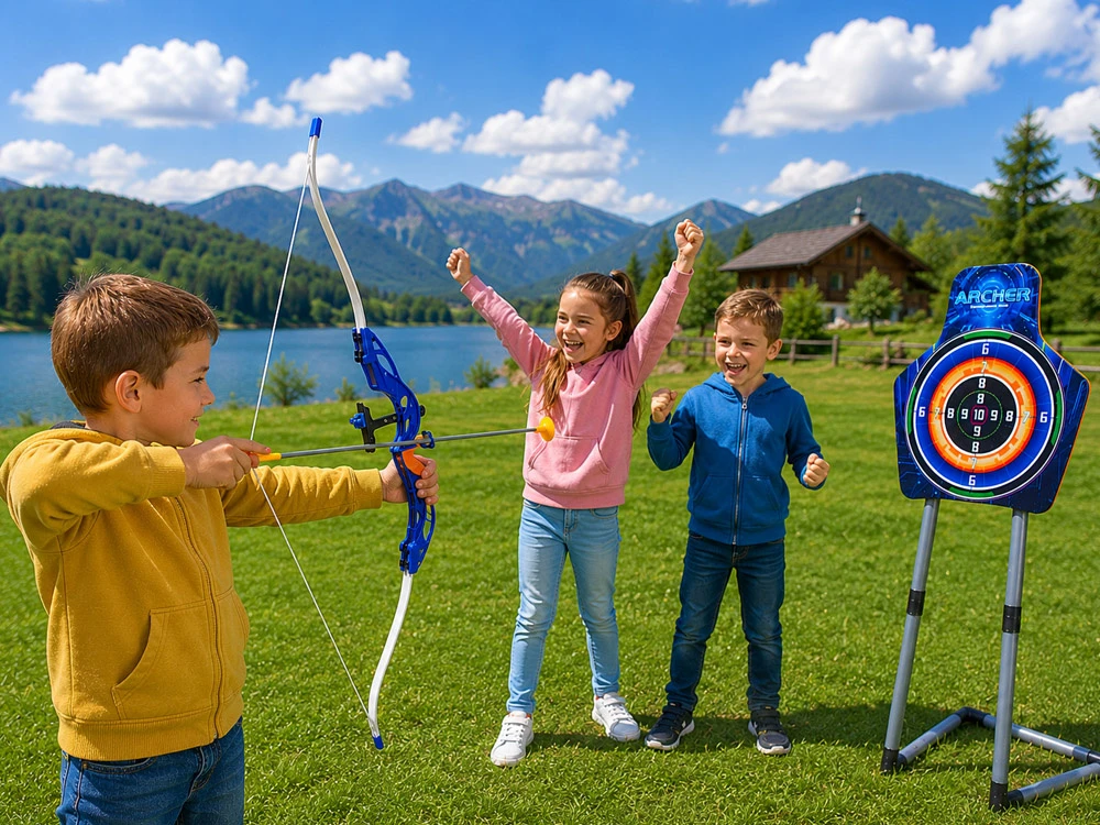 Jokomisiada Bow, Arrows and Shield - Large Archer Set - 2 Play Options SP0868