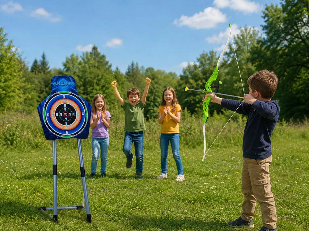 Jokomisiada Bow, Arrows and Shield - Large Archer Set - 2 Play Options SP0868
