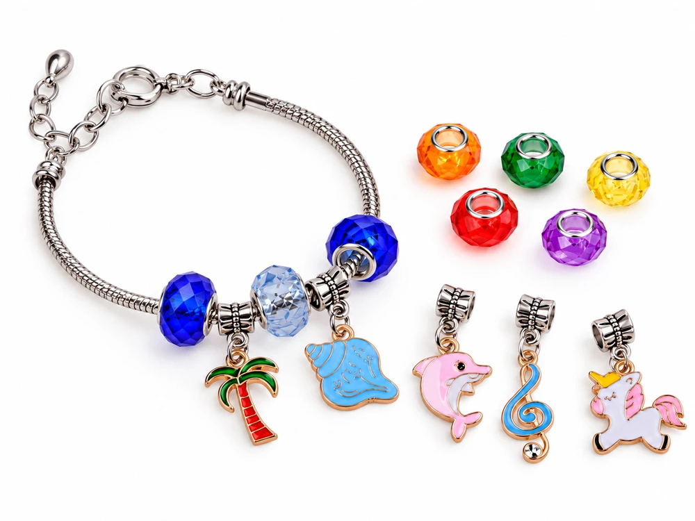 Jokomisiada Bracelet making kit - stringing beads + case ZA6430