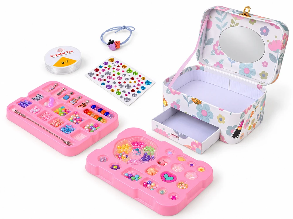 Jokomisiada Bracelet making kit - stringing beads + case ZA6430