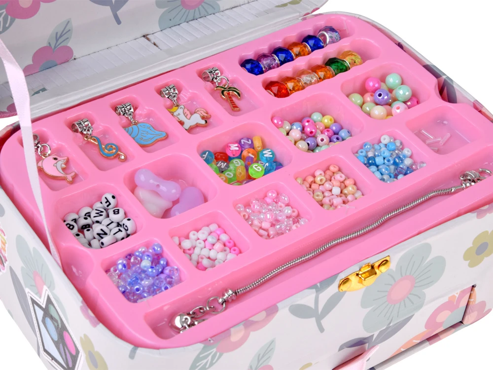Jokomisiada Bracelet making kit - stringing beads + case ZA6430