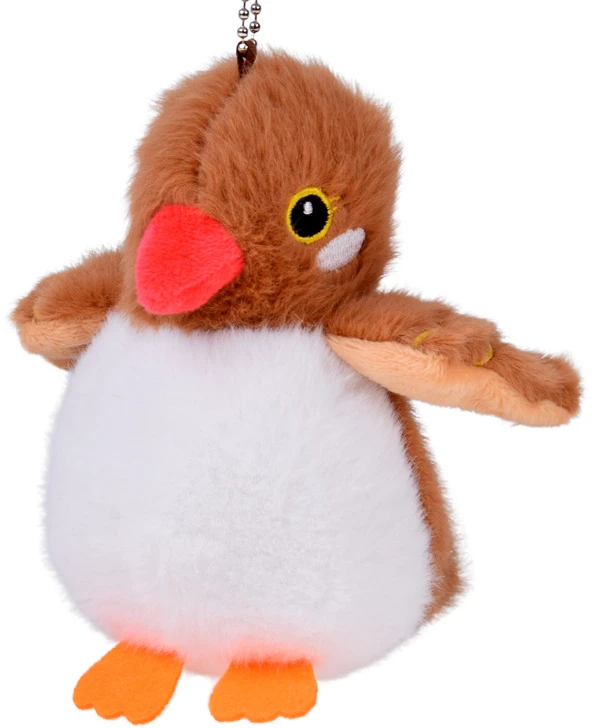 Jokomisiada Brown Kazik Plush Bird with Squeaker and Pendant, 13 cm ZA6426