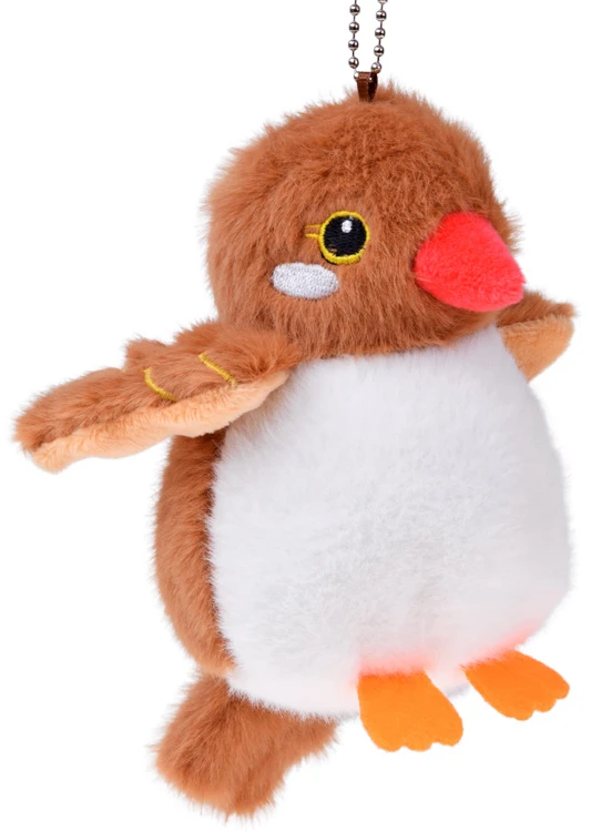 Jokomisiada Brown Kazik Plush Bird with Squeaker and Pendant, 13 cm ZA6426