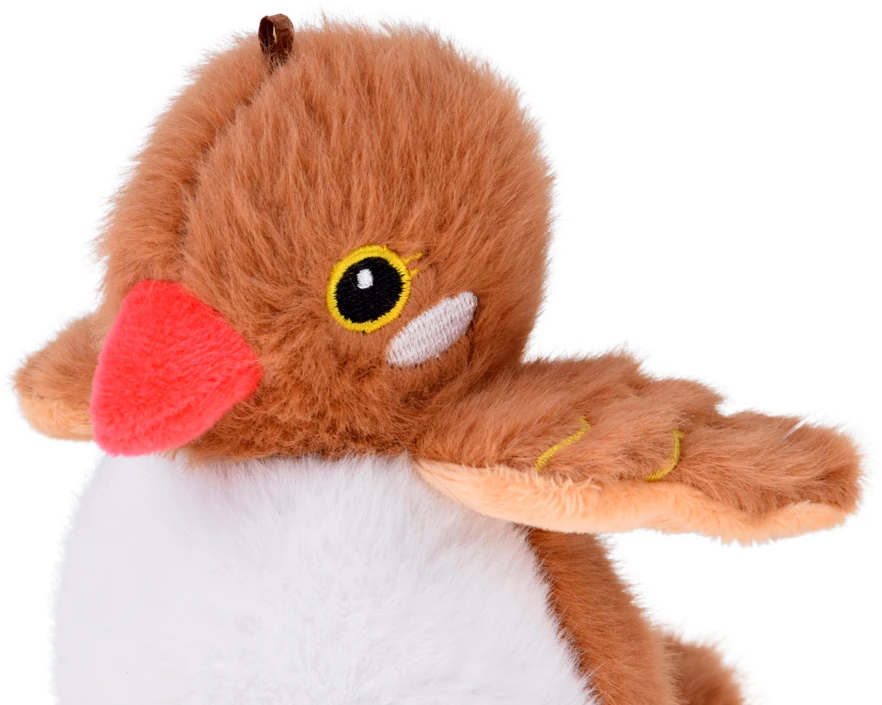 Jokomisiada Brown Kazik Plush Bird with Squeaker and Pendant, 13 cm ZA6426