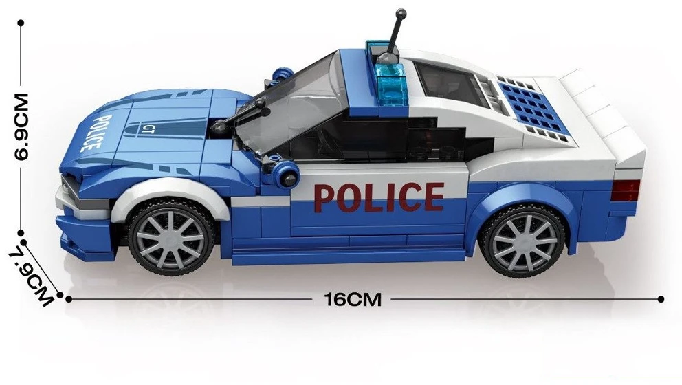 Jokomisiada Konstruktorius Policijos sportinis automobilis 313 detalių ZA6630