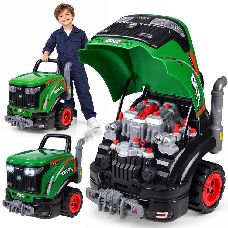 Jokomisiada CAR WORKSHOP Build a TRACTOR engine mechanic set ZA6305