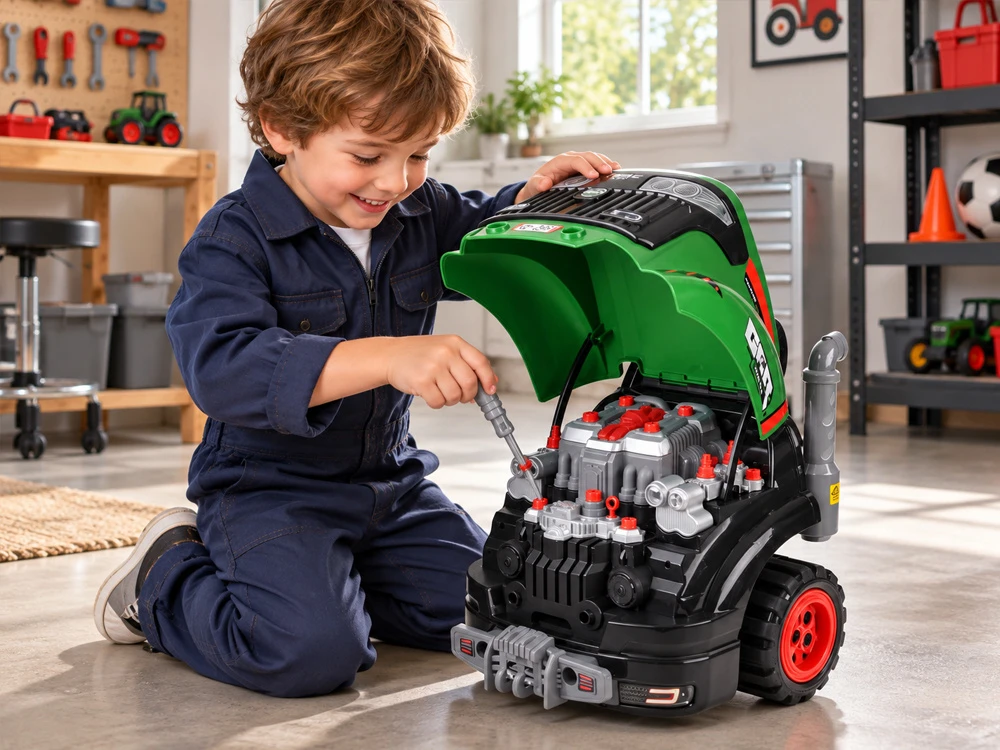 Jokomisiada CAR WORKSHOP Build a TRACTOR engine mechanic set ZA6305
