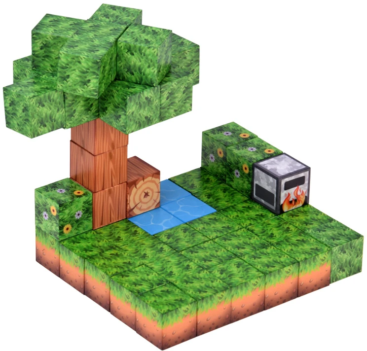 Jokomisiada CHATKA magnetic blocks - construction cubes and pikselių 312 pieces ZA 6350