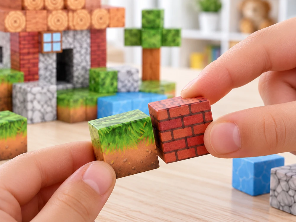 Jokomisiada CHATKA magnetic blocks - construction cubes and pikselių 312 pieces ZA 6350