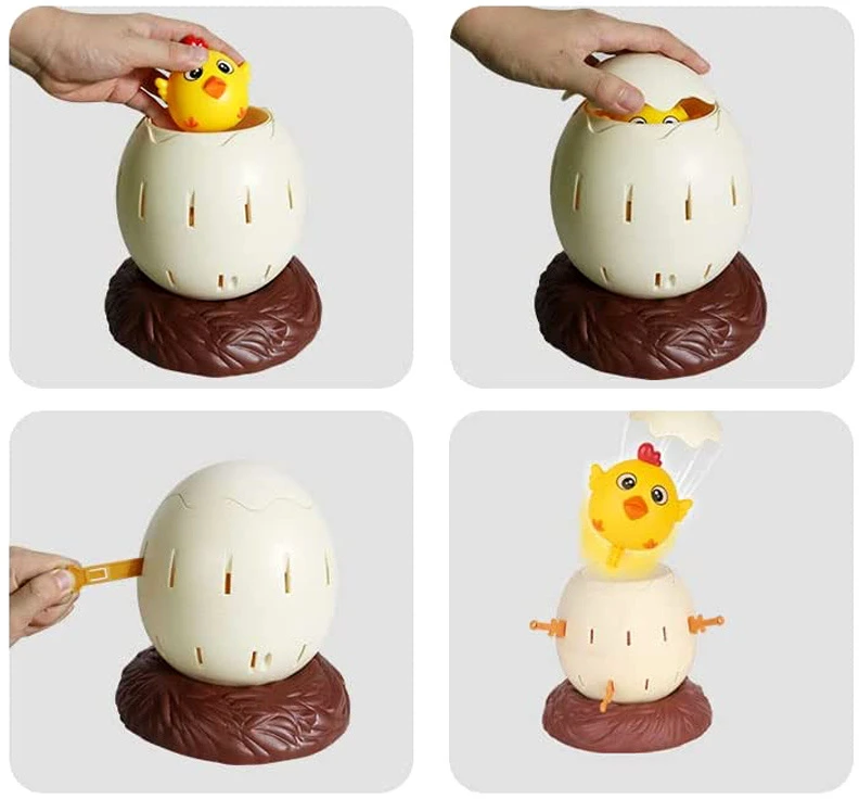 Jokomisiada Linksmas žaidimas „Crack the Egg Pop-Up Chicken