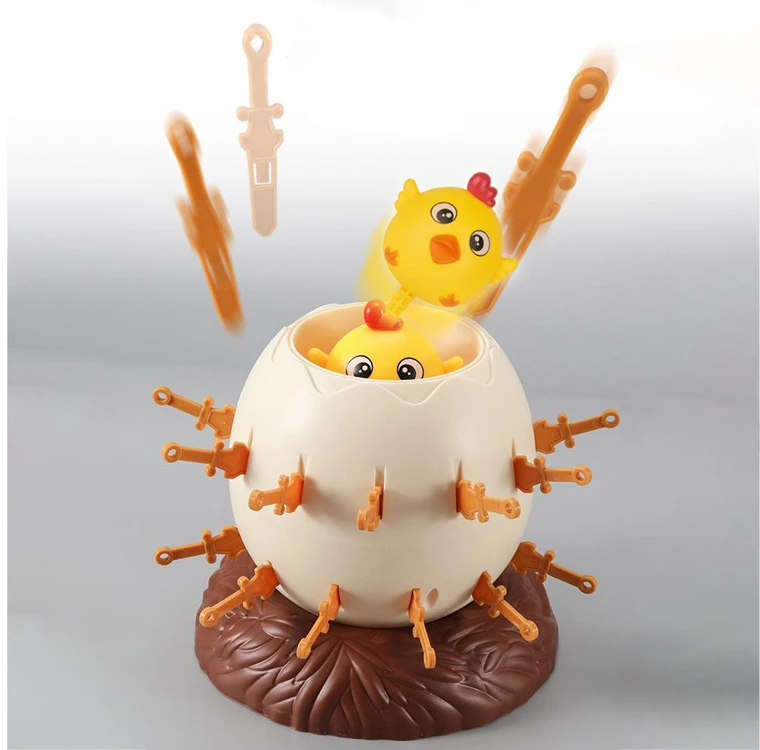 Jokomisiada Linksmas žaidimas „Crack the Egg Pop-Up Chicken