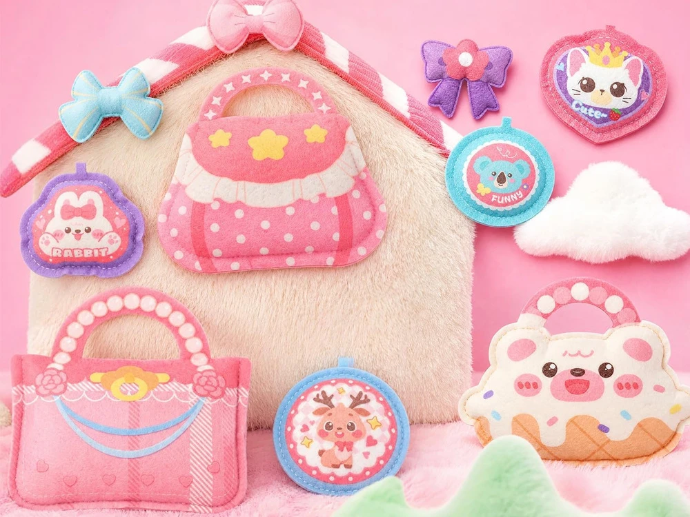 Jokomisiada Children's sewing machine + felt elements for bags and decorations ZA6541