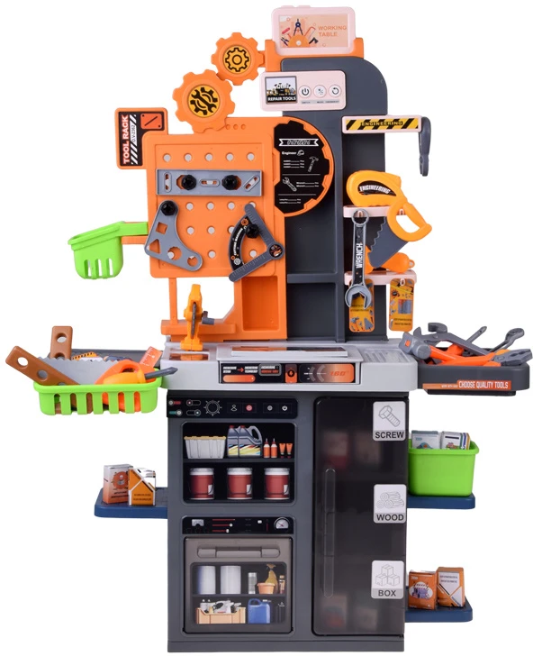 Jokomisiada Children's workshop Table with tools DIY KIT 92 pieces ZA6581