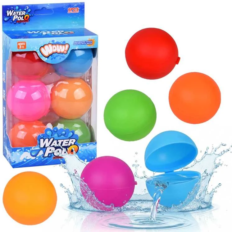 Jokomisiada Colorful Vanduo Bombs 6 pcs – Balls for Vanduo Play and Pool Vanduo Fights ZA6133