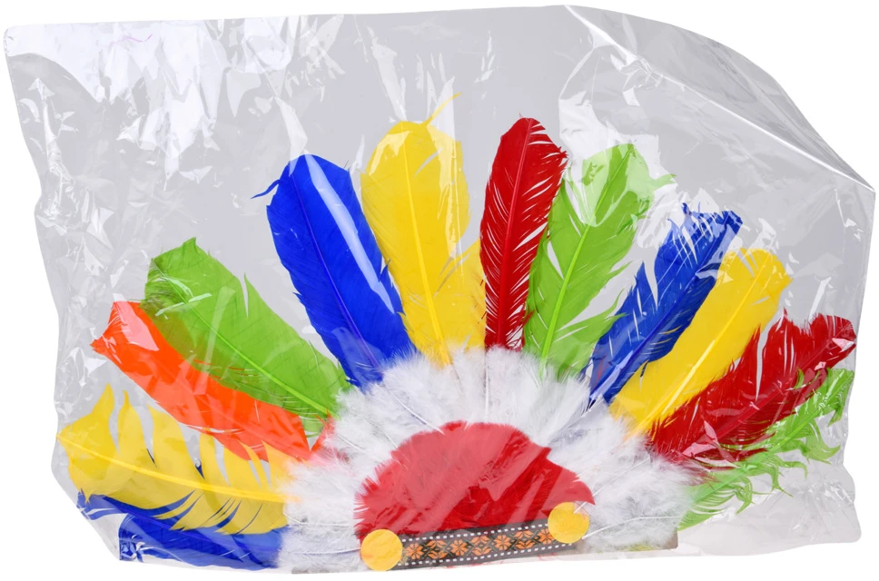 Jokomisiada Colourful Feather Headdress for Children Costume Headband ZA6431