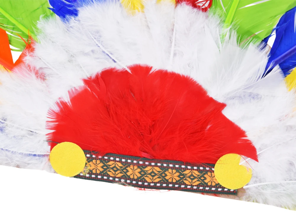 Jokomisiada Colourful Feather Headdress for Children Costume Headband ZA6431