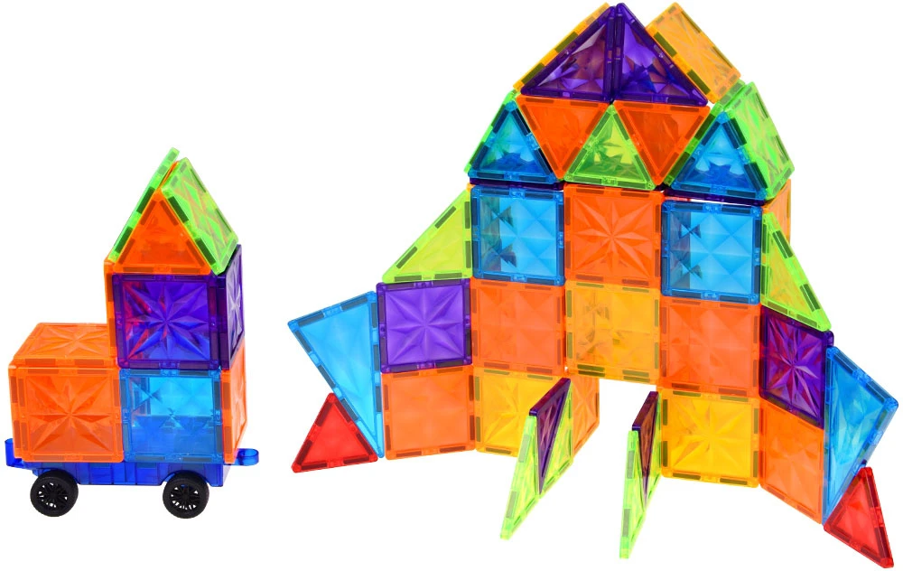 Jokomisiada Colourful Magnetic Construction Blocks 100-Piece Set ZA6352