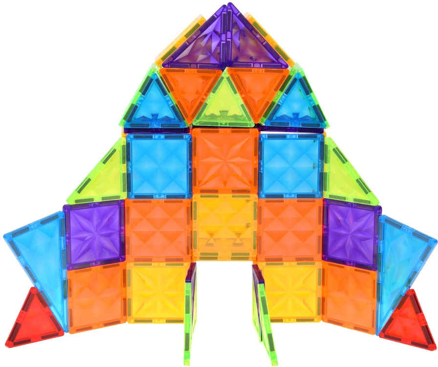 Jokomisiada Colourful Magnetic Construction Blocks 100-Piece Set ZA6352