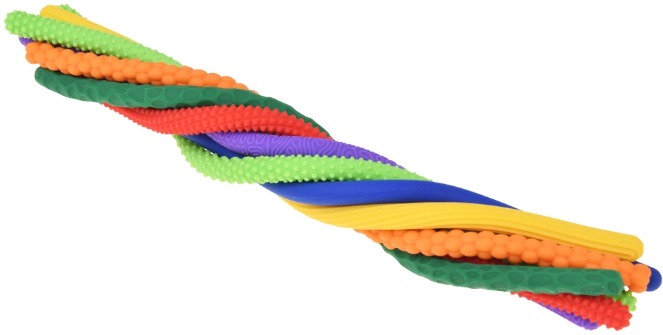 Jokomisiada Colourful Silicone Sensory Sticks Anti-Stress Fidget Toy, 8 Pieces A6424