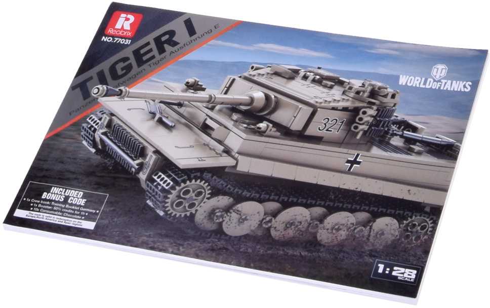 Jokomisiada Construction blocks tank TIGER I World of Tanks 1140ele 1:28 ZA5807
