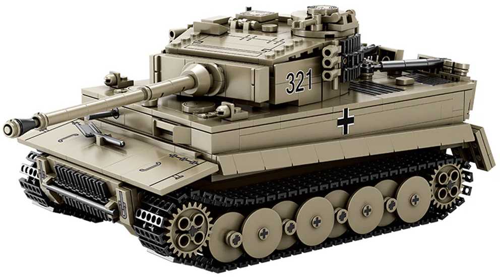 Jokomisiada Construction blocks tank TIGER I World of Tanks 1140ele 1:28 ZA5807