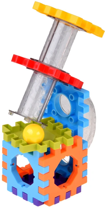Jokomisiada Construction blocks WAFFLES + 360° ball track EXTENDED 435pcs ZA6548