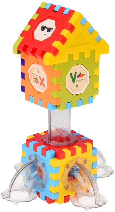 Jokomisiada Construction blocks WAFFLES + 360° ball track EXTENDED 435pcs ZA6548
