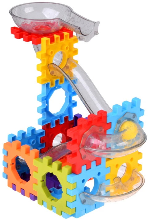 Jokomisiada Construction blocks WAFFLES + 360° ball track EXTENDED 435pcs ZA6548