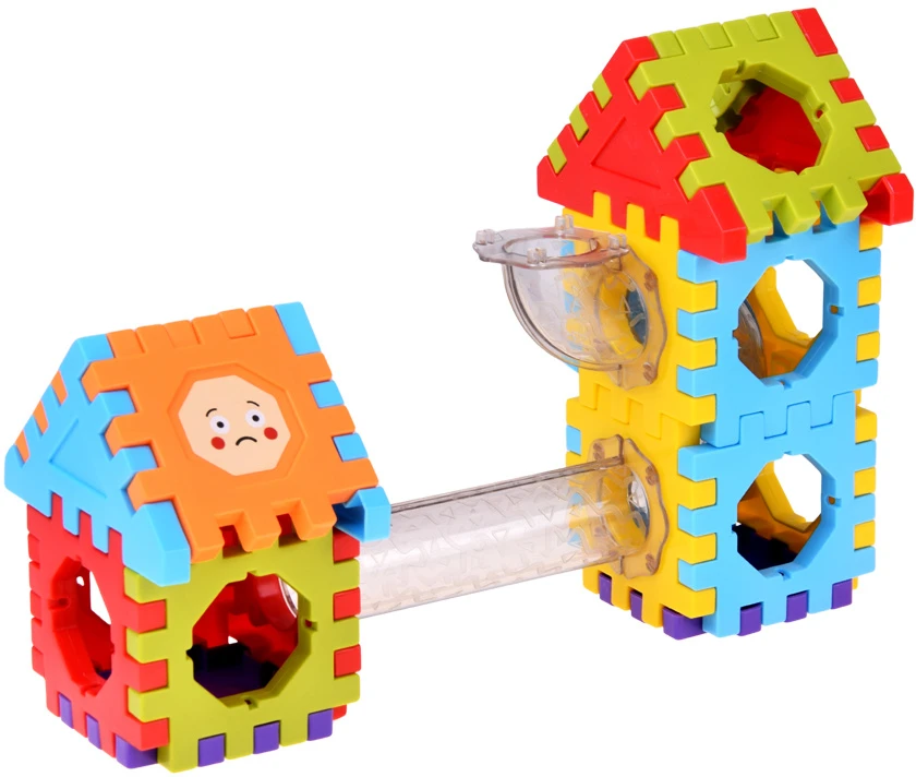 Jokomisiada Construction blocks WAFFLES + 360° ball track EXTENDED 435pcs ZA6548