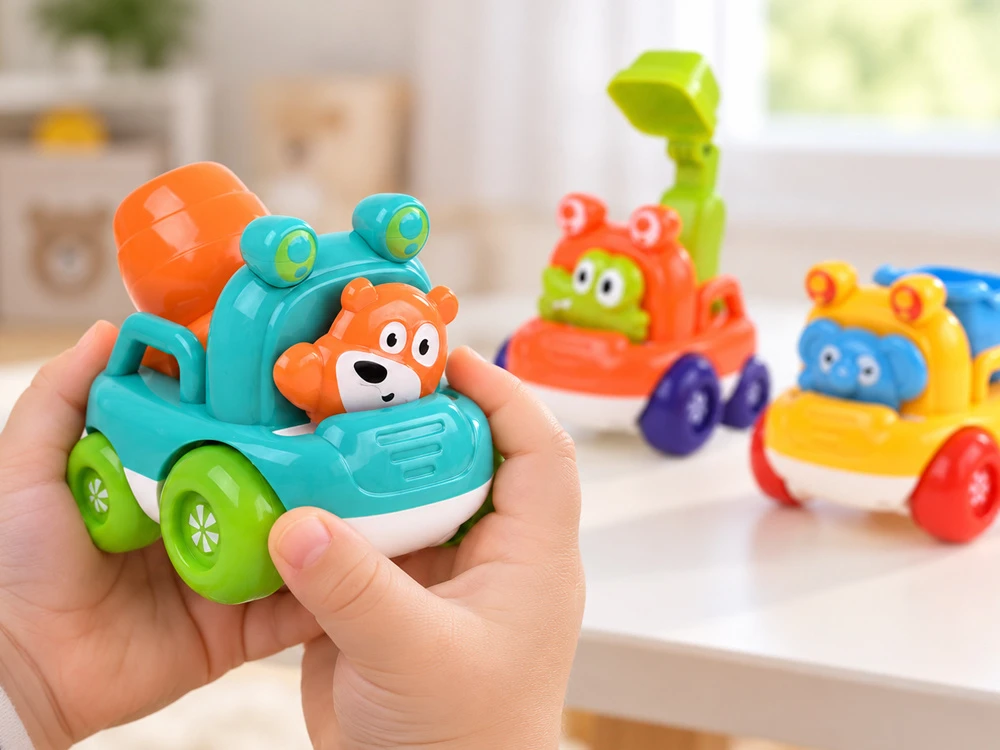 Jokomisiada Construction car set: excavator, dump truck and concrete mixer for toddlers ZA6341