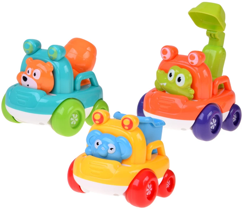 Jokomisiada Construction car set: excavator, dump truck and concrete mixer for toddlers ZA6341