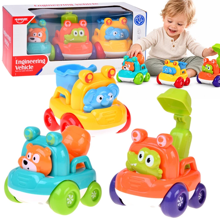 Jokomisiada Construction car set: excavator, dump truck and concrete mixer for toddlers ZA6341