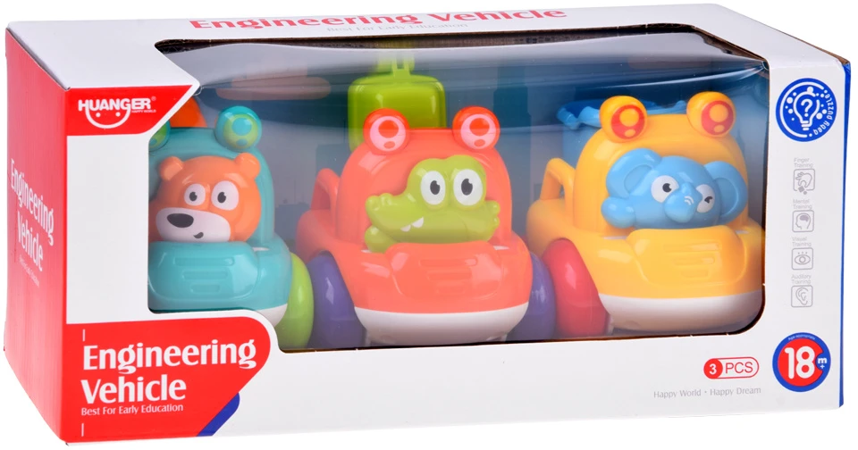 Jokomisiada Construction car set: excavator, dump truck and concrete mixer for toddlers ZA6341