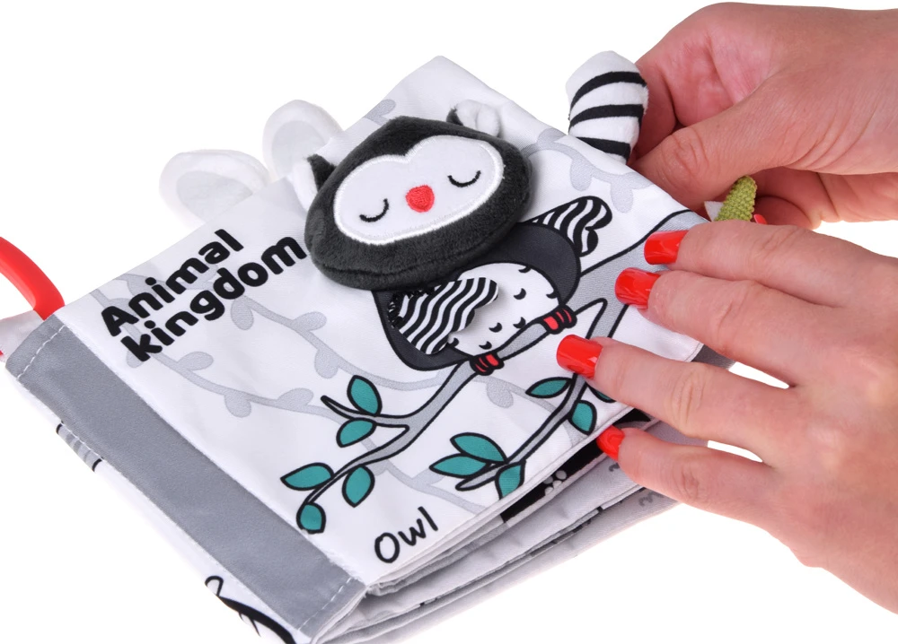Jokomisiada Contrast sensory book ANIMALS with protruding elements and rustling ZA6599