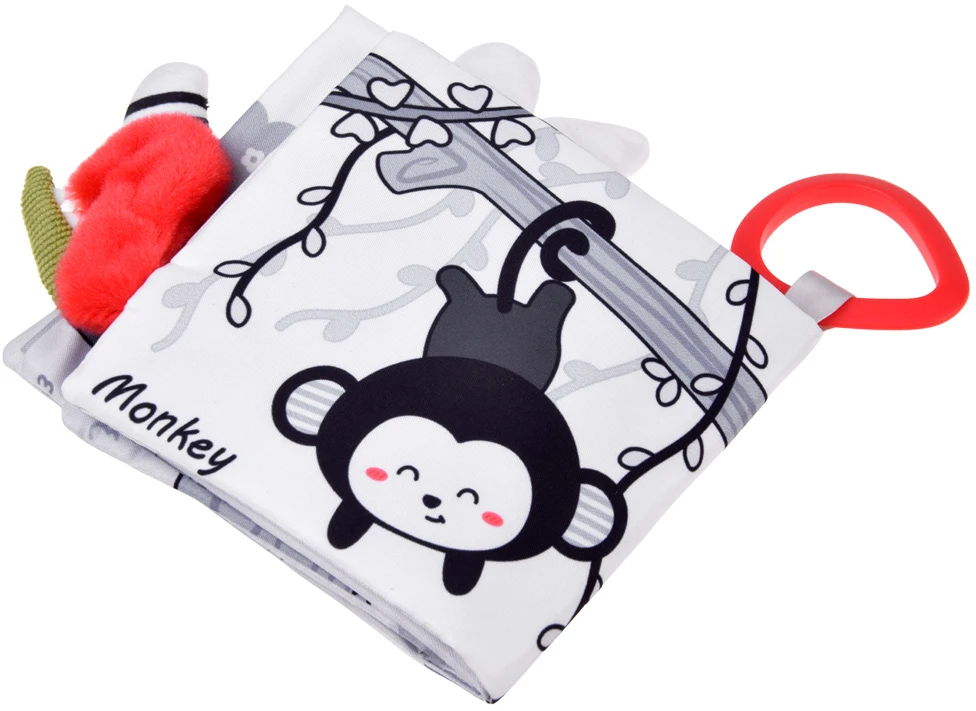 Jokomisiada Contrast sensory book ANIMALS with protruding elements and rustling ZA6599