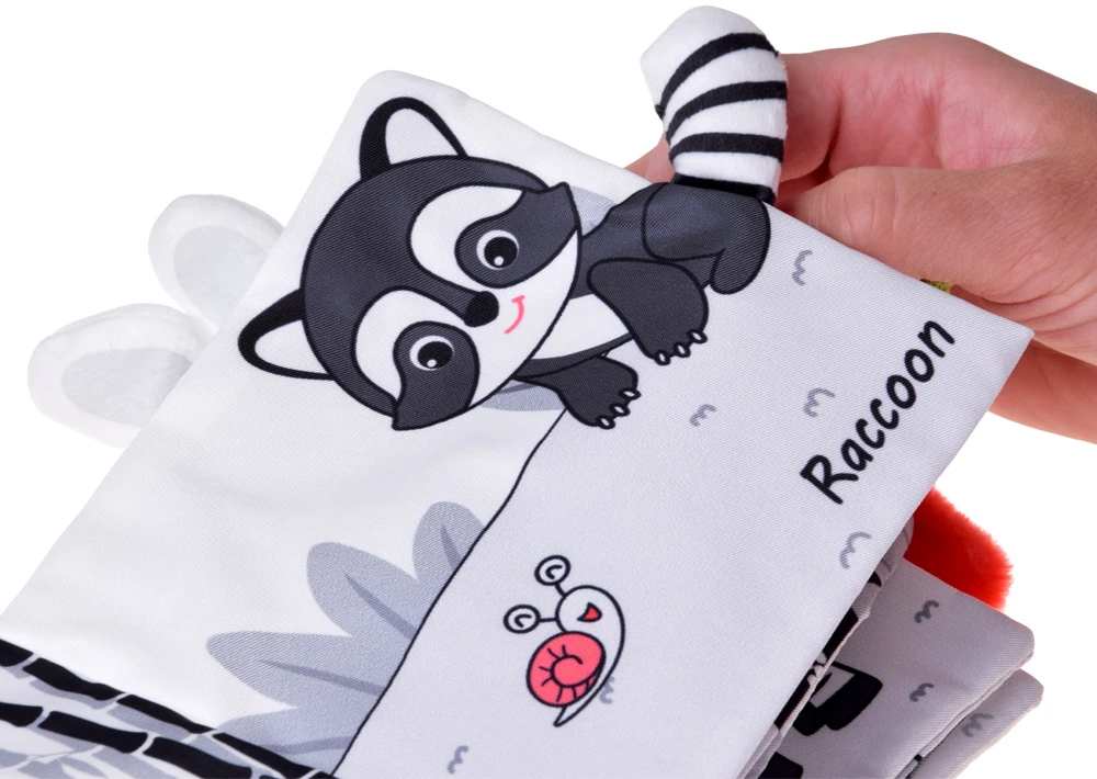 Jokomisiada Contrast sensory book ANIMALS with protruding elements and rustling ZA6599