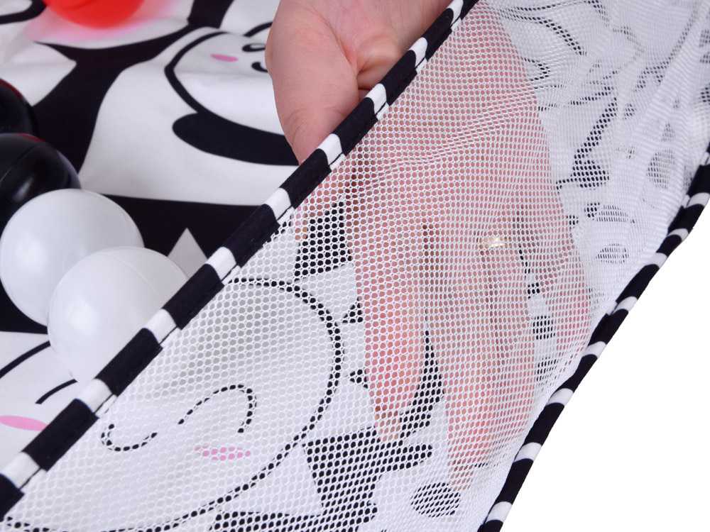 Jokomisiada Contrasting educational mat playpen + balls rustling book ZA5826