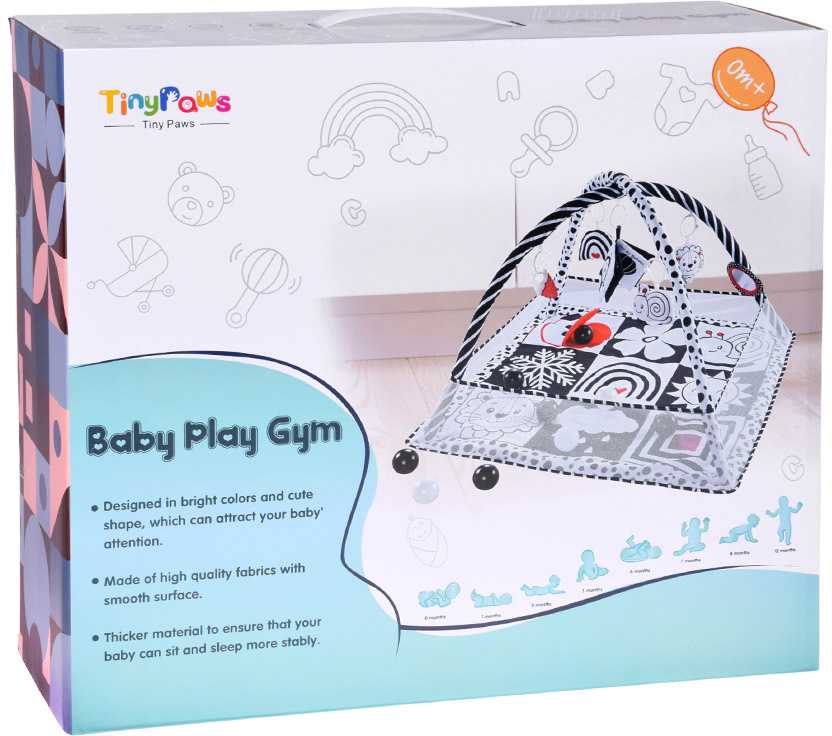 Jokomisiada Contrasting educational mat playpen + balls rustling book ZA5826