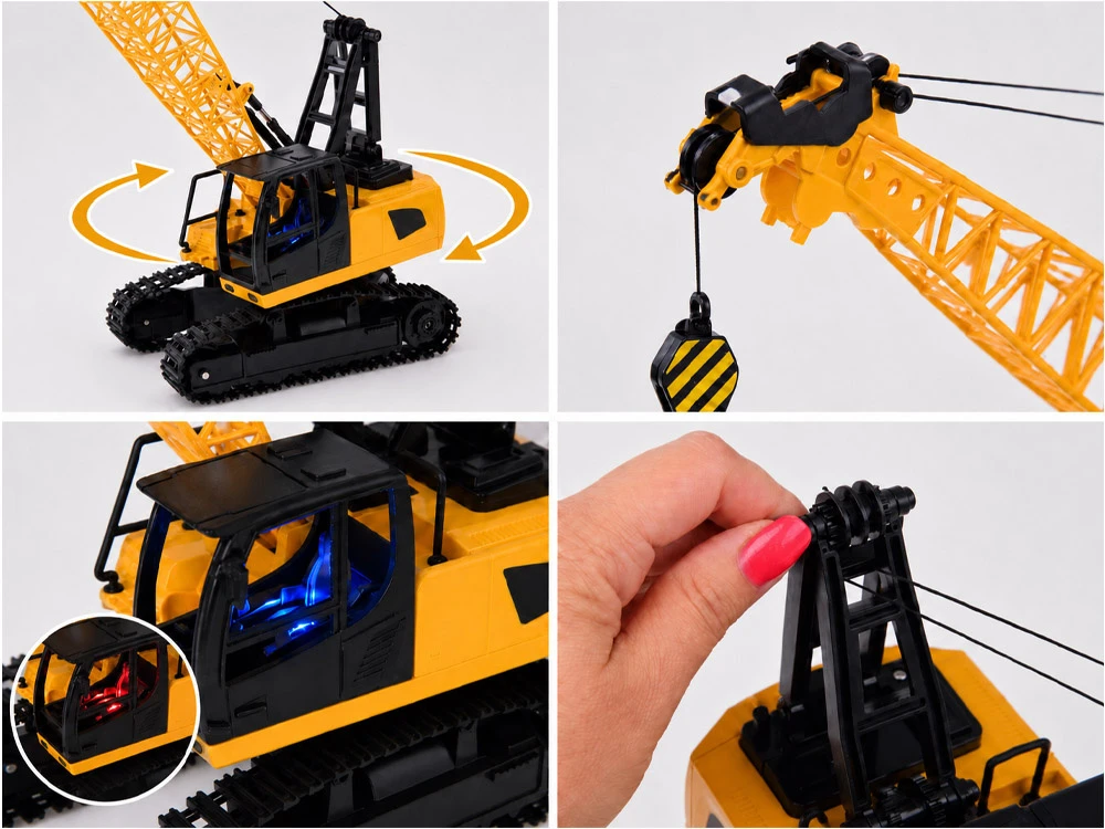 Jokomisiada Crawler Crane Remote Controlled Lights Remote Control RC0786