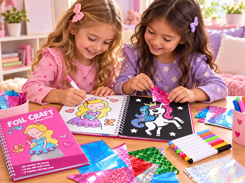 Jokomisiada Creative 2-in-1 holographic coloring book Fairytale princesses ZA6335
