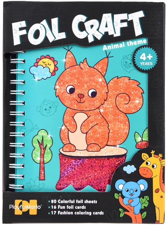Jokomisiada Creative 2-in-1 holographic coloring book Animals ZA6334