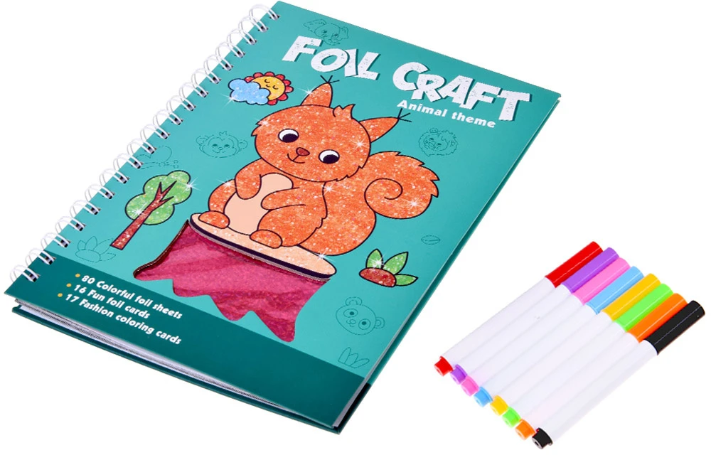 Jokomisiada Creative 2-in-1 holographic coloring book Animals ZA6334