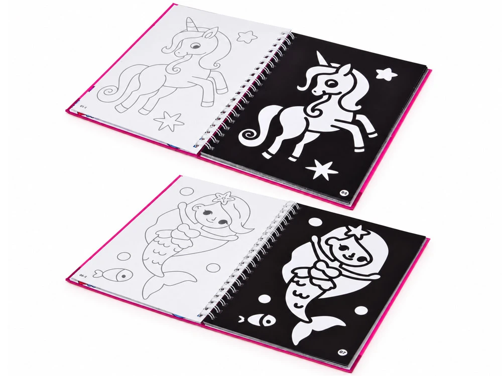 Jokomisiada Creative 2-in-1 holographic coloring book Fairytale princesses ZA6335