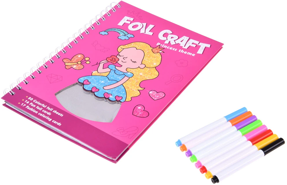 Jokomisiada Creative 2-in-1 holographic coloring book Fairytale princesses ZA6335