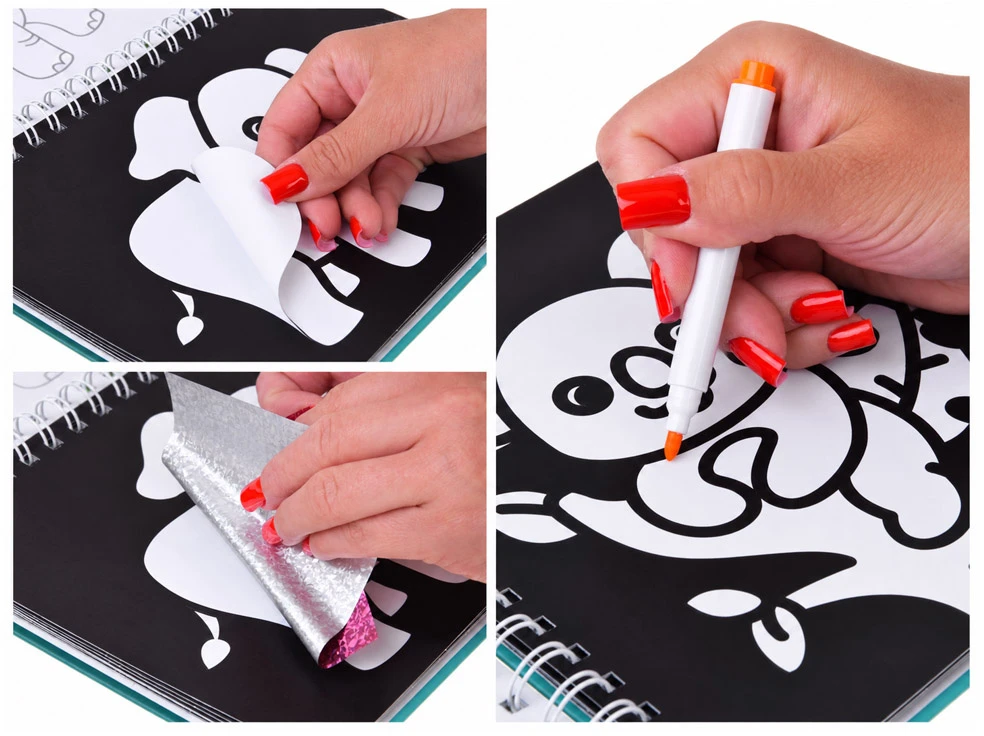 Jokomisiada Creative 2-in-1 holographic coloring book Animals ZA6334