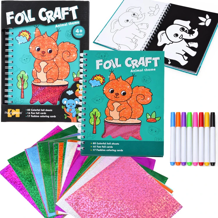 Jokomisiada Creative 2-in-1 holographic coloring book Animals ZA6334