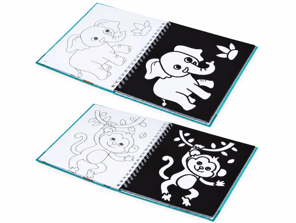 Jokomisiada Creative 2-in-1 holographic coloring book Animals ZA6334
